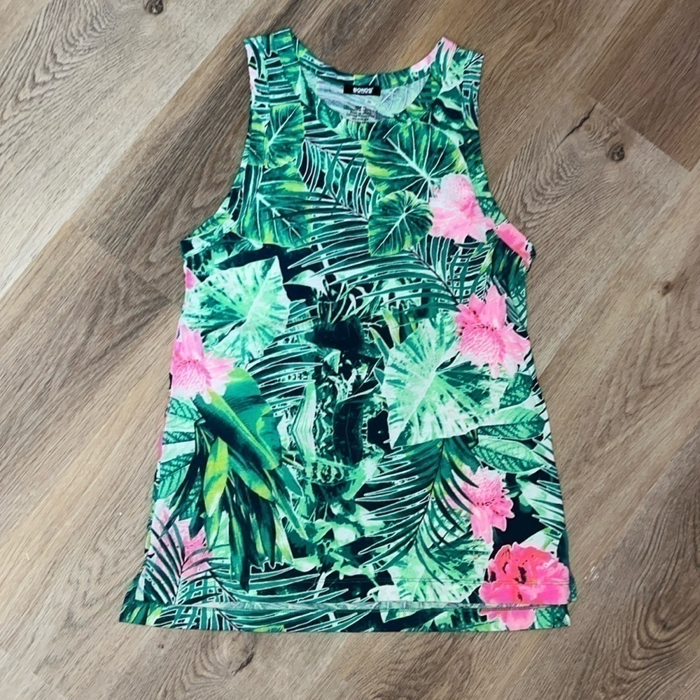NWOT Cotton Blend Bonds Australia Tropical Print Tank XS